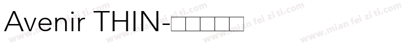 Avenir THIN字体转换